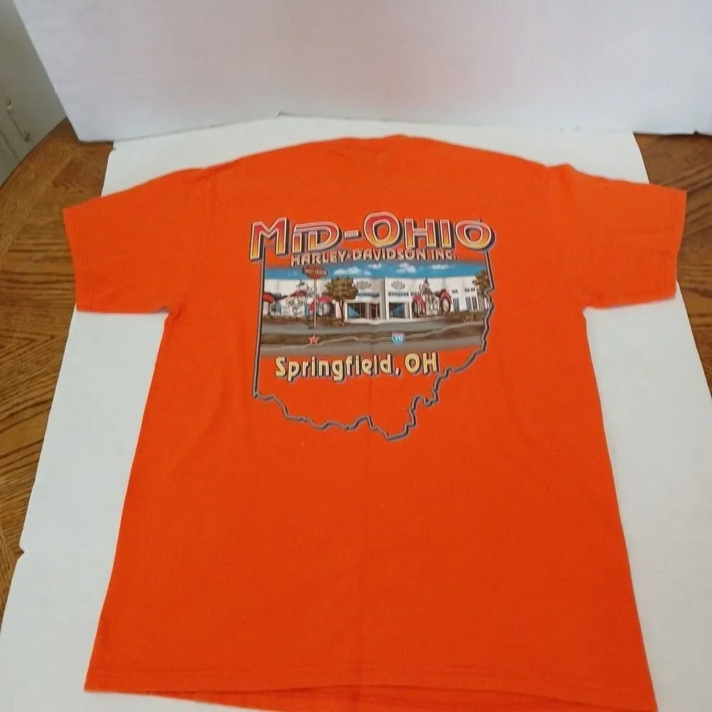 Vintage Harley Davidson Maker'er Scream Screaming Eagle/ Mid-Oh Orange M Y2K S.S